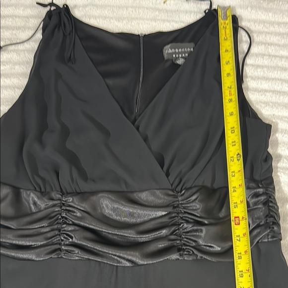 Connected Women Apparel Elegant Black Midi Dress Size 14W Preowned - Picture 6 of 9